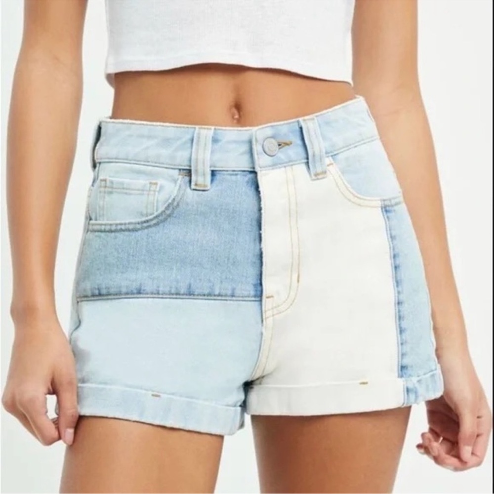 Pacsun Hopper Patch Denim Mom Shorts
